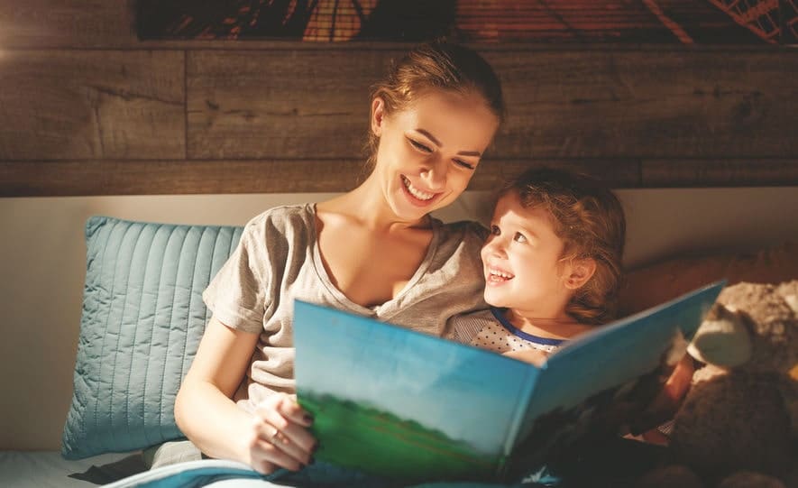 mother reading to her child